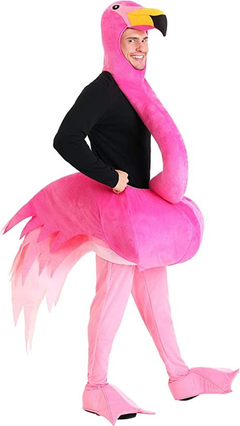 Pelican Costume, Flamingo Suit, Fancy Birds, Mermaid School, Flamingo Outfit, Light Pink Pants, Flamingo Costume, Plus Size Costume, Animal Costumes