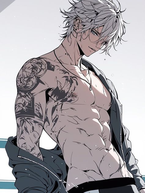 Manga Male Drawing, White Hair Manhwa Male, Hot Anime Male Character Fanart, Hot Manga Guy, Character Design Male White Hair, Hot Manhwa Characters Man, Anime Guy Character Design, Anime Male Reference, Anime Guy Pose