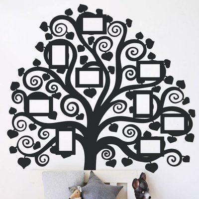 The Decal Guru Family Tree Pictures Wall Decal Color: Our Family Tree, Family Tree With Pictures, Tree Wall Decals, Tree Pictures, Family Tree Wall Decal, Pictures Wall, Family Tree Wall, Flower Wall Decals, Name Wall Decals