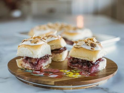 Glazed Cherry Almond Rolls Almond Rolls Recipe, Lemon Blueberry French Toast, Almond Rolls, Onion Frittata, Glazed Cherries, Blueberry French Toast Casserole, Make Ahead Brunch, Peanut Dipping Sauces, Blueberry French Toast