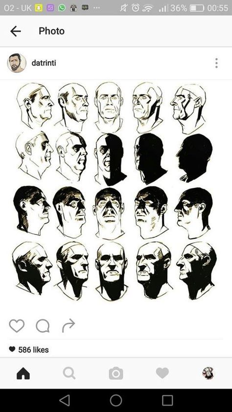 Face lighting from different angles. The bottom row looks like Mike Mignola drawings. Shadow Reference, Shadow Drawing, Shadow Face, Learning To Draw, 얼굴 드로잉, Drawing Heads, 얼굴 그리기, Anatomy Sketches, Drawing Expressions