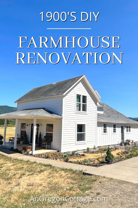 Country Renovation Ideas, Before And After Farmhouse Renovation, Farmhouse Building Ideas Interior, Renovated Farmhouse Before And After, Redone Old Farmhouse, Farmhouse Before And After Exterior, Simple Farmhouse Renovation, Renovating 1900 Farmhouse, Renovating Farmhouse Ideas