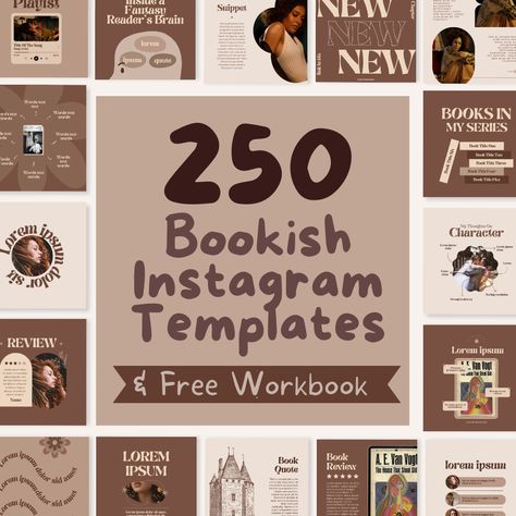 Elevate your bookstagram feed with a bundle of 250 Canva templates + free workbook. Boost engagement and create eye-catching content with a click. Fully customisable. Reviews Template Instagram, Bookish Instagram, Bookstagram Feed, Canva Templates Free, Bookstagram Posts, Book Review Template, Instagram Review, Instagram Username Ideas, Author Branding