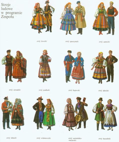 Polish Culture Traditional Dresses, Eastern Europe Traditional Clothing, Polish Cultural Clothing, Polish Medieval Clothing, Eastern European Traditional Clothing, Traditional European Clothing, Polish Traditional Clothing, Polish Folk Dress, Polish Clothes