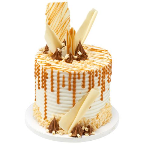 Simple Butterscotch Cake Design, Butterscotch Cake Designs, Butterscotch Cake Decoration, Caramel Cake Design, Caramel Cake Decoration, Cake Shake, Idea Cake, Butterscotch Cake, Buttercream Cake Designs