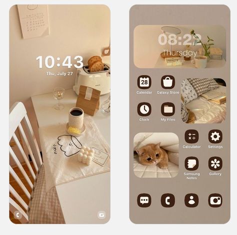 #android#samsung#aesthetic Samsung A54 Aesthetic, Samsung Homescreen Layout Ideas, Samsung Aesthetic, Samsung Themes, Android Widgets, Paul Ahn, Samsung Home, Photography Apps, Organization Apps