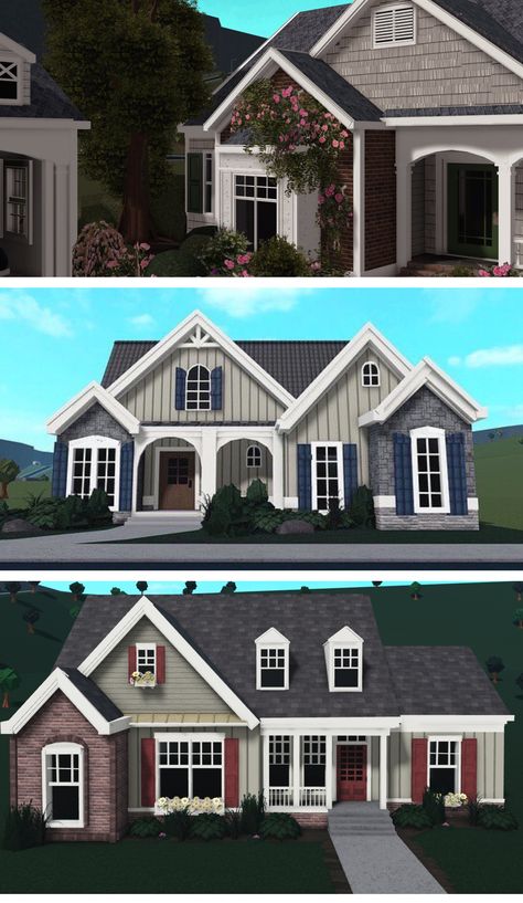 Suburban Hillside House Bloxburg, Bloxburg House Ideas Medium, Simple Bloxburg House Exterior, Roblox Bloxburg House Exterior, Bloxburg Build Ideas Exterior, Bloxburg Lockers, Bloxburg House Ideas Exterior Realistic, Bloxburg Craftsman House Ideas, Bloxburg House Exterior Colors Schemes