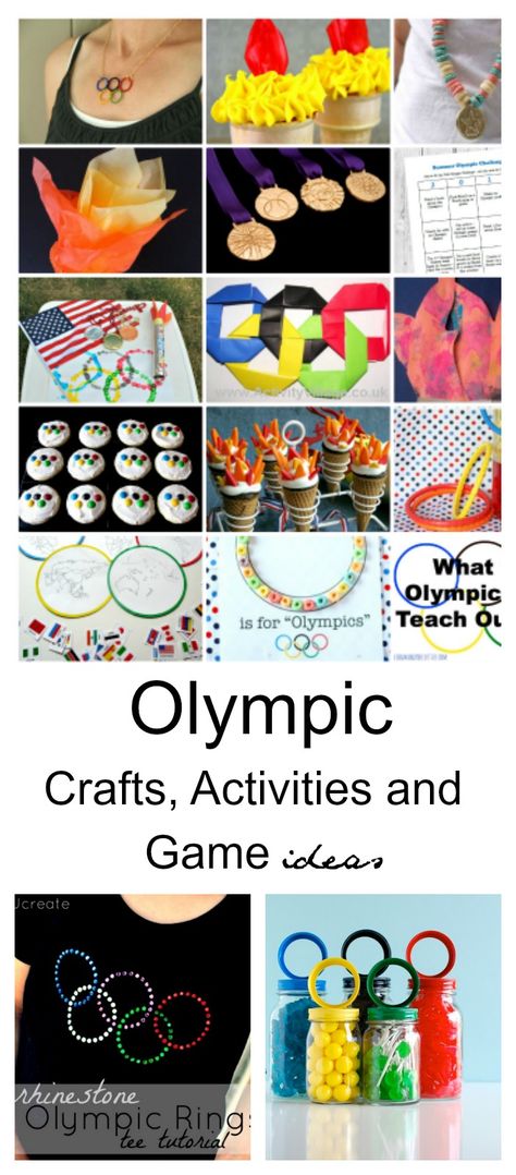 Olympic Themed Activities, Summer Olympics Crafts, Summer Olympics Activities, Summer Fun Ideas, Olympic Theme Party, Olympic Idea, Kids Olympics, Olympic Crafts, Olympic Flag