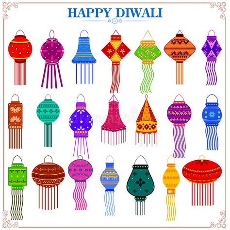 Colorful Kandil for Diwali decoration. Easy to edit vector illustration of color #Sponsored , #Sponsored, #Paid, #Diwali, #Colorful, #illustration, #decoration Kandil For Diwali, Lamp Craft, Diwali Greeting, Diwali Greeting Cards, Decoration Illustration, Craft From Waste Material, Decoration Lamp, Waste Material, Diwali Greetings