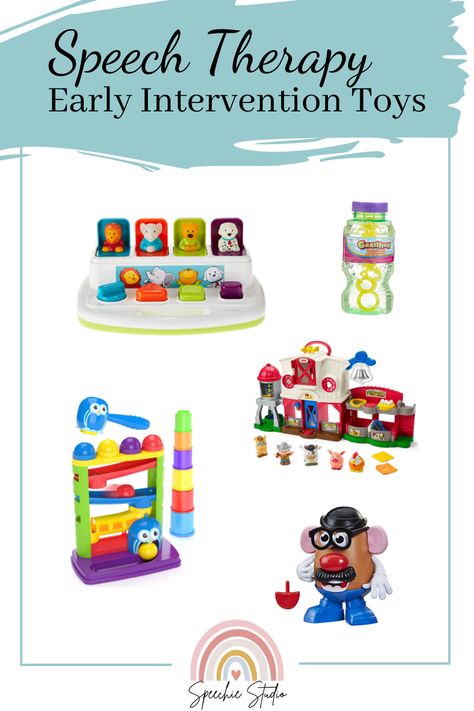 Early Language Activities Speech Therapy, Speech Therapy Toys Preschool, Speech Therapy Toddler, Speech Therapy Toys, Developmental Therapy, Early Intervention Activities, Speech Therapy Activities Language, Speech Therapy Activities Preschool, Intervention Activities