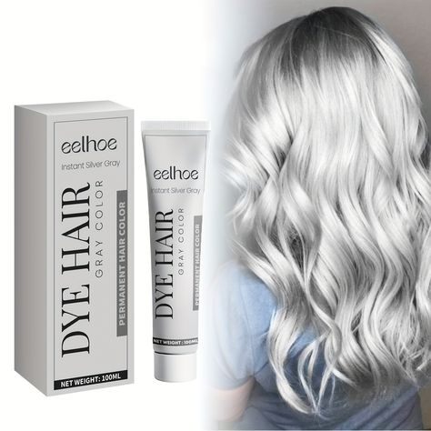 Diy Hair At Home, Gray Hair Spray, Silver Grey Hair Dye, Silver Pixie, Silver Hair Dye, Hair Color Spray, Grey Hair Dye, Hair Gloss, Hair Color Cream