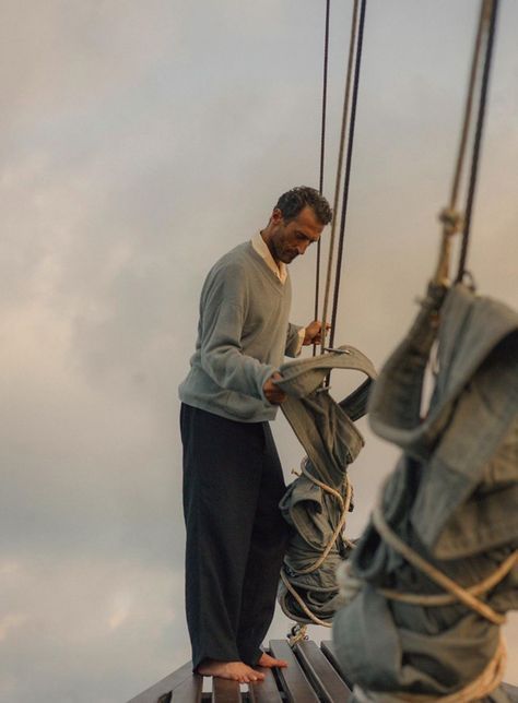 Crew Photoshoot, Maritime Style, Fisherman Aesthetic, Nautical Aesthetic, Stylish Knitwear, Aran Islands, Dad Style, Man Looks, Carolyn Bessette