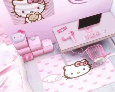 Sims 4 Cc Cute Bedroom, Sims 4 Pink Kawaii Cc, Sims 4 Cc Hello Kitty Bedroom, Hello Kitty Sims 4 Mods, Sims 4 Cc Hello Kitty Decor, Ts4 Cc Buy Mode, Sims 4 Cc Hello Kitty Nails, Sims 4 Cute Room Cc, Sanrio Cas Background Sims 4