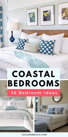 Beach House Bedrooms, Bedroom Ideas Beach, Coastal Guest Bedroom, Beach Bedrooms, Florida Bedroom, Coastal Bedroom Decor, Coastal Bedroom Ideas, Themed Bedrooms, Beachy Stuff