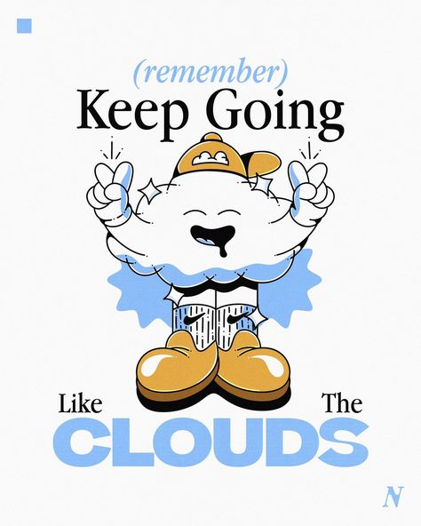 🌨️🌨️🌨️ . . . #ilustration #characterdesign #graphicdesign Phrases Aesthetic, Gallery Wall Nursery, Aesthetic Core, Cartoon Clouds, Cloud Design, Shirt Design Inspiration, Clouds Design, Graphic Tshirt Design, Design Wallpaper