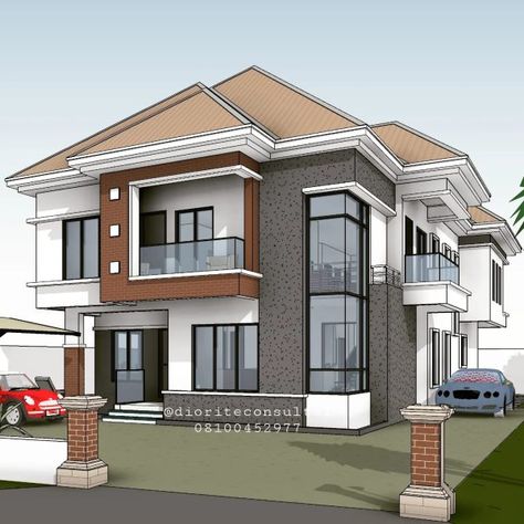 5BEDROOM DUPLEX RF NO: {5103BDW} - Smart House Plans, Residential Building Plan, Commercial Design Exterior, Duplex Plans, Residential Building Design, Duplex Design, Modern Bungalow House, Building House Plans Designs, Modern Barn House