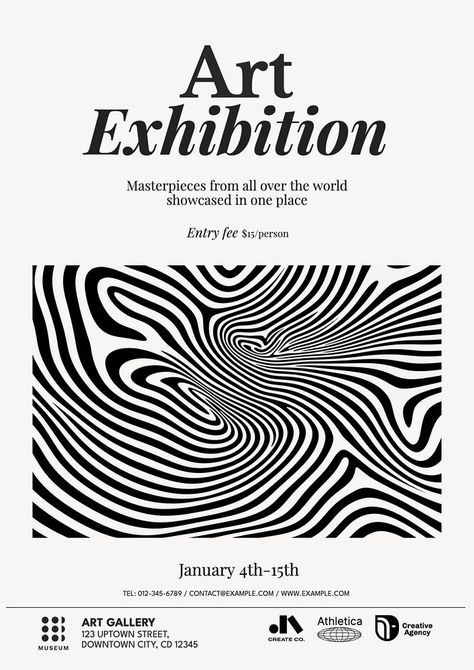 Art Workshop Poster Design, Exhibition Poster Design Graphics, Art Gallery Flyer, Art Gallery Poster Design, Poster Exhibition Design, Art Exhibition Poster Design Ideas, Art Exhibit Poster, Exhibition Poster Design Ideas, Photo Exhibition Poster