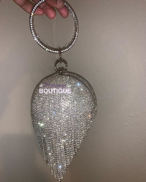 2,213 Likes, 5 Comments - DahShay Boutique (@dahshay_boutique) on Instagram: “SHOP OUR “CHANDELIER” BAG STYLE: “SILVER” ON SALE FOR $35 • • #crossbodybags #furslides…” Support Black Business, Rhinestone Clutch, Rhinestone Embellishments, Everyday Luxuries, Black Tie Event, Bag Style, Instagram Shop, Elevate Your Style, Geometric Design