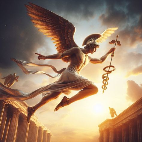 Hermes God Of Speed, Hermes Messenger God, Talaria Hermes, Hermes Greek God Art, Hermes Art Greek Mythology, Hermes God Mythology, Hermes God Art, Hermes Helmet, Hermes Mythology