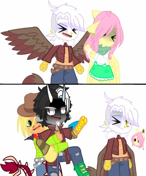 Mlp Comics Ships, Mlp Discord X Fluttershy, Mlp Gacha Life, Discord X Fluttershy Human, Fluttercord Child, Mlp Sitting, Mlp Fluttershy X Discord, Mlp Maud, Discord X Fluttershy