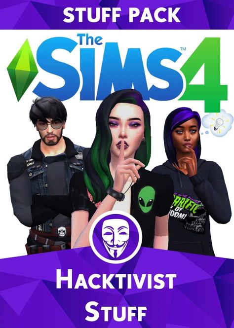 HACKTIVIST STUFF PACK With the Hacktivist Pack, you can create cooler atmosphere for your Hacker and activist sims. This pack is Base Game compatible, you dont need other packs for it. Buy : -Hacktivist Desk 700 § -DEDSEC Rug Set 120 § -Hacktivist Poster Set 30 § -HS Chalkboard Decor 120 § -HS Light 80 § -HS Stolen Items From Army 200 § -HS Icon Poster 7 § -HS Night Lamp 12 § -DEDSEC Flags … Sims 4 Fan Made Packs, Sims 4 Alcohol Cc, Los Sims 4 Mods, Sims Packs, Muebles Sims 4 Cc, Pelo Sims, The Sims 4 Packs, Sims 4 Game Mods, Sims 4 Mm Cc