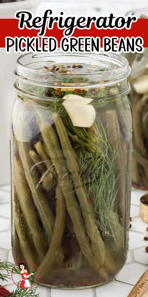 Spicy Pickled Beans, Simple Canning, Pickled Green Bean Recipes, Fermented Green Beans, Creamed Green Beans, Pickled Green Beans, Dilly Beans, Restless Chipotle, Bean Recipe