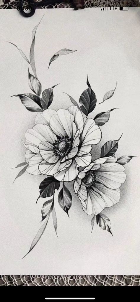 Wild Rose Tattoo, Flores Tattoo, Pencil Drawings Of Flowers, Flower Tattoo Drawings, Gothic Flowers, Wildflower Tattoo, Forearm Tattoo Design, Angel Tattoo Designs, Floral Tattoo Sleeve