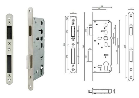 MG9210-50 mortice lock with magnetic latch, 92mm centers/50mm backset - Door Lock - 1 Magnetic Latch, Catalog Printing, Mortice Lock, Timber Door, Locks & Key, Lever Handle, Door Lock, Door Locks, Entrance