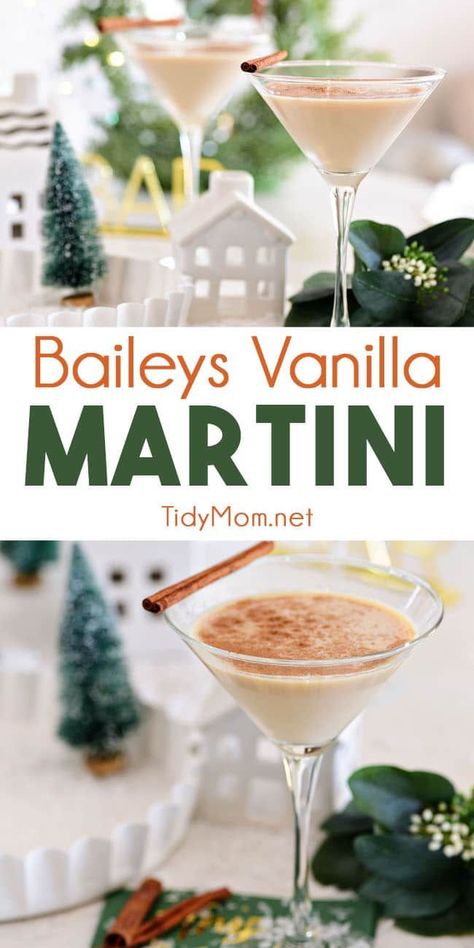 Vanilla Martini, Baileys Martini, Baileys And Vodka, Baileys Christmas, Baileys Drinks, Christmas Drinks Alcohol Recipes, Expresso Martini, Cocktail Christmas, Christmas Drinks Alcohol