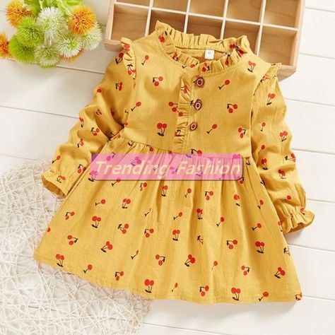 New Collection of Baby Frocks on 30% Discounts For More Designs and Order Click Here https://youtu.be/vyt3pb-iu3Q Projek Menjahit, Baby Frock Pattern, Girls Dresses Sewing, Kids Frocks Design, Kids Dress Wear