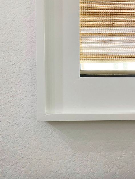 Window Door Trim Ideas, Small Window Trim Ideas, Simple Trim Around Windows, Minimal Door Trim Ideas, Scandinavian Window Trim, Simple Window Trim Modern, Picture Frame Trim Window, Flat Stock Window Trim, Window Trim No Sill