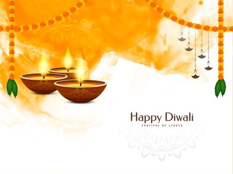 Cultural happy diwali festival celebrati... | Free Vector #Freepik #freevector #watercolor Wishes Background, Flo Living, Happy Diwali Images Hd, Diwali Vector, Shubh Diwali, Diya Designs, Diwali Holiday, Diwali Drawing, Happy Diwali Wallpapers