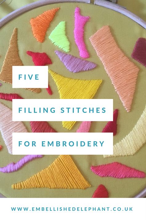 Embroidery Stitches Satin Stitch, Embroidery Fill In Stitches, Embroidery Stitch For Filling, Simple Stitch Embroidery, Different Hand Embroidery Stitches, Filling In Embroidery, Embroidery To Fill Space, Otomi Embroidery Tutorial, How To Fill In Embroidery Stitches