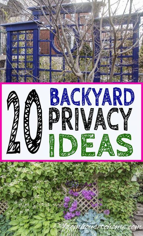 I love these backyard privacy ideas. Great ideas for pergolas, trellises, and privacy screens that will help to keep the neighbors from seeing into your yard. #fromhousetohome #gardenprivacy #gardendesign #gardenstructures  #gardening Yard Privacy Ideas, Montana Backyard, Back Yard Privacy, Caravan Garden, Privacy Backyard, Privacy From Neighbors, Landscape Privacy, Backyard Privacy Ideas, Lattice Privacy Screen