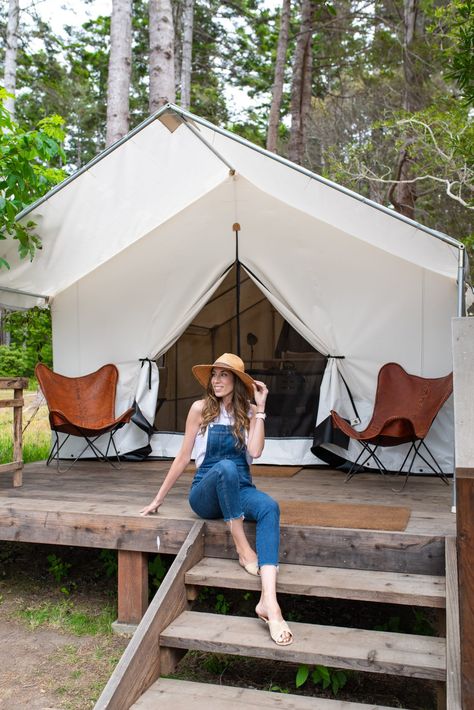 Our Weekend Glamping in Mendocino Grove Glamping Style Clothes, Glamping Outfits For Women, Spring Camping Outfits, Glamping Fashion, Pair Outfits, Glamping Outfit, Tent Platform, Camping Outfit, Picnic Photography