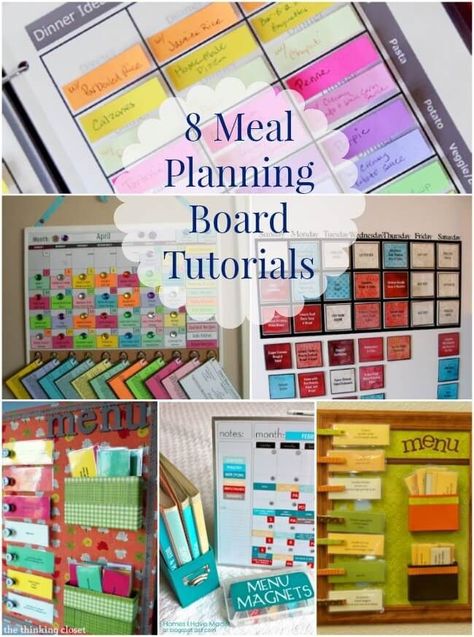 With these 8 Meal Planning Board Tutorials, you make one that works best for you and your family so that you can take the stress out of grocery shopping and cooking this year! Fall Neighborhood, Menu Planning Board, Meal Planning Board, Diy Menu, Budget Freezer Meals, Pasta Penne, Week Workout, Planning Board, Planning Calendar