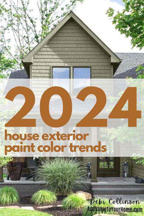 House exterior paint colors is finally shifting from the all black trend exterior house paint colors, the black & white exterior house color trend to warmer colors like warm whites, beiges and taupes. #exteriorhousepaintcolortrends #exteriorhousecolors #exteriorpaintcolorstrends Exterior Brick Paint Colors For House, Outdoor Home Paint Colors Ideas, Trending Exterior House Color 2024, Colors For Houses Exterior Paint, House Paint Ideas Exterior Color Trends 2024, Home Color Exterior Paint Ideas, Paint For House Exterior Ideas, Black White Exterior House, Outside Colors For House Paint