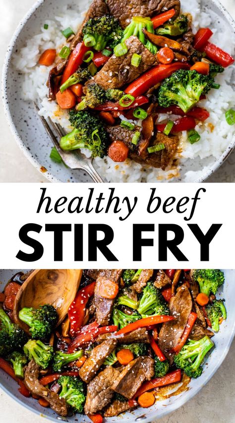 Gluten Free Stir Fry Sauce, Gluten Free Stir Fry, Healthy Steak Recipes, Stir Fry Meal Prep, Steak Stirfry Recipes, Easy Beef Stir Fry, Healthy Beef And Broccoli, Stir Fry Recipes Healthy, Healthy Steak