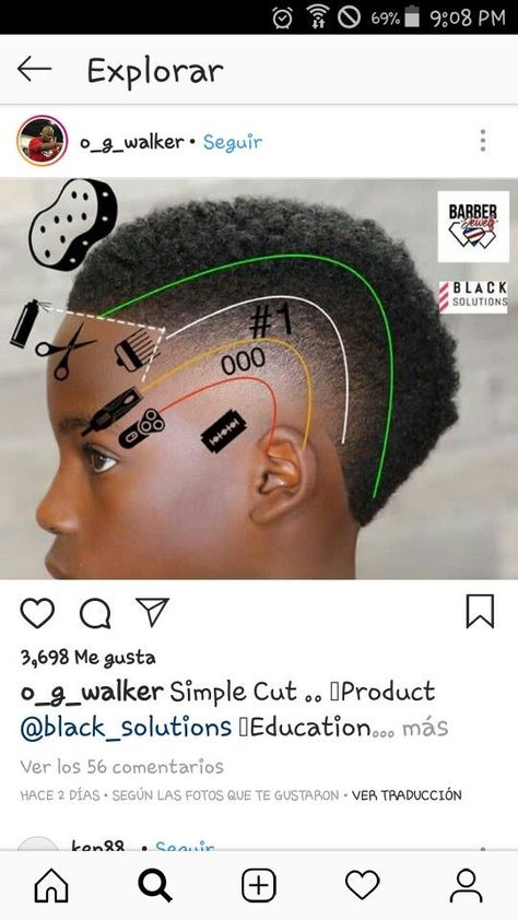 #barberhaircuts Taper Fade Guidelines, Barber Haircuts Fade, Hair Clipper Sizes, New Beard Style, Barber Tips, Black Boys Haircuts, Barber Haircuts, Hair Cut Guide, Black Hair Cuts