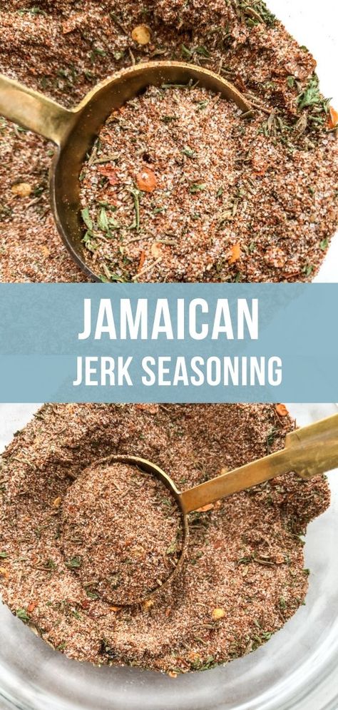 Jerk Seasoning Recipe, Jamaican Seasoning, Jamaican Jerk Seasoning, Dry Rub Recipes, Homemade Spice Mix, Spice Blends Recipes, Chicken Baked, Jamaican Dishes, Spice Mix Recipes