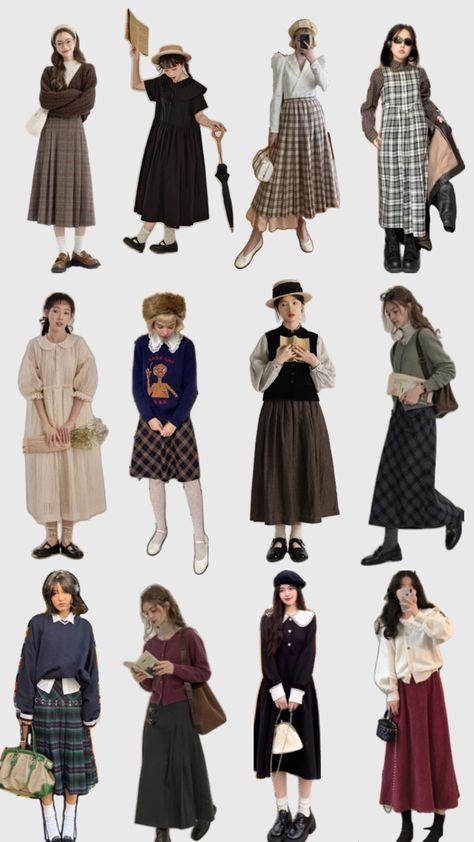 #inspo #ootd #fashion #vintagelook #oldiesstyle #outfitinspo Modest Church Outfits, Modest Dresses Fashion, Modesty Outfits, Dark Academia Fashion, Academia Fashion, Modest Fashion Outfits, Clothes Ideas, Outfit Inspo Fall, Preppy Outfits