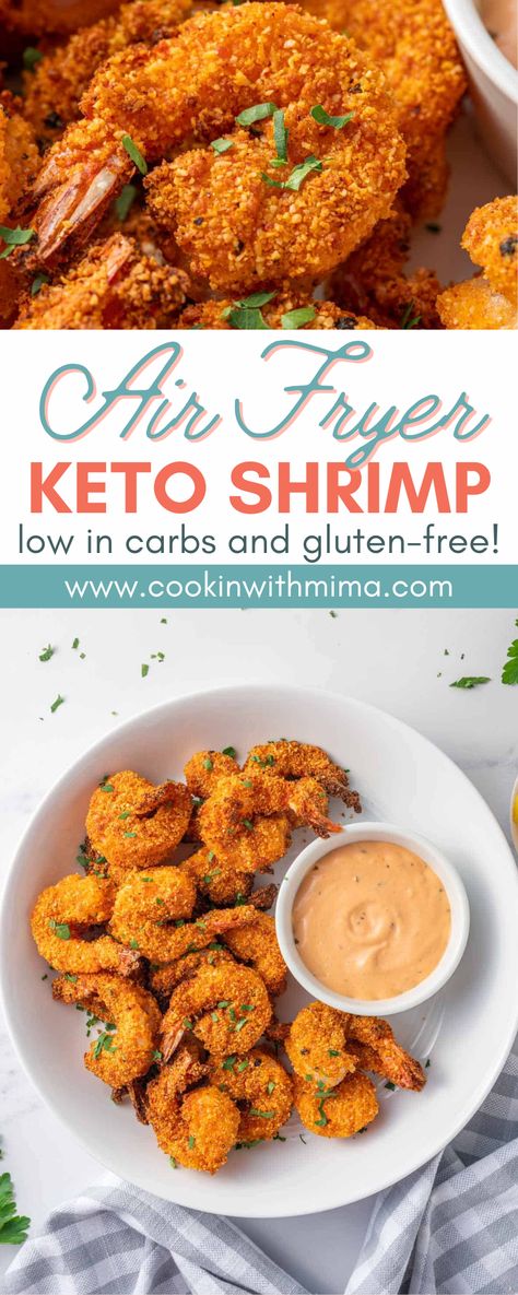 Almond Flour Shrimp, Air Fryer Keto Recipes Easy, Keto Air Fryer Recipes Low Carb, Healthy Air Fryer Recipes Low Carb, Shrimp Keto Recipes, Keto Fried Shrimp, Keri Recipes, Low Carb Air Fryer Recipes, Air Fryer Keto