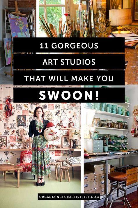 Art Studio Decor, Art Studio Storage, Small Art Studio, Art Studio Space, Art Studio Organization, Cool Office Space, Art Studio Room, Art Studio Design, Craft Room Design