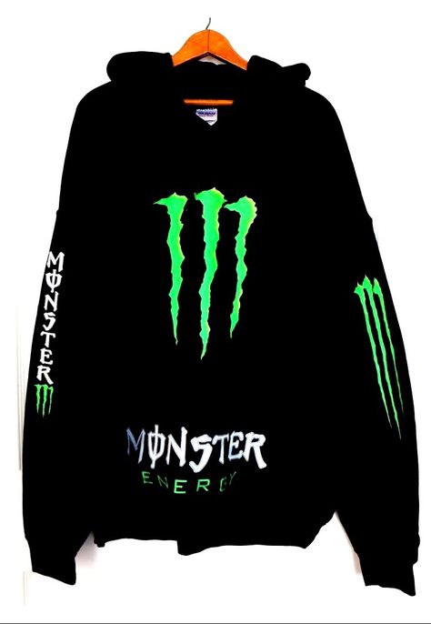 Monster Energy Clothing, Fox Clothing, Monster Energy Drink, Rocker Style, Swaggy Outfits, Monster Energy, Cool Hoodies, Alternative Outfits, Cute Everyday Outfits