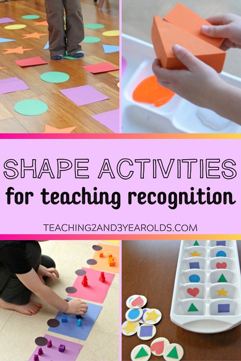 How to Teach Shape Recognition to Preschoolers with Fun Activities with Free Printable #shapes  #sorting #preschool #toddlers #age2 #age3 #teaching2and3yearolds Shapes Activities Preschool, Shape Sorting Activities, Preschool Montessori, Shape Activities, Shape Activities Preschool, Teaching Shapes, Printable Shapes, Shapes Preschool, Early Learning Activities