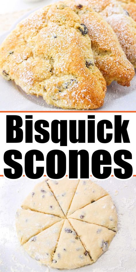 Heart Healthy Bisquick Recipes, Bisquick Scones Blueberry, Bisquick Cinnamon Raisin Biscuits, Bisquick Fry Bread, Pancake Mix Scones Recipe, Sheet Cake Pancakes Bisquick, Scones Using Bisquick, Scones From Bisquick, Scones Made With Bisquick