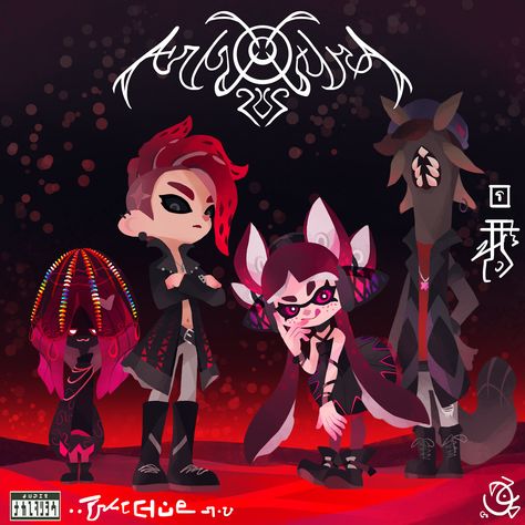 Original band album cover Hadal Zone, Splatoon Game, Lusamine Pokemon, Splatoon Games, Splatoon Art, Splatoon 2 Art, Splatoon Comics, Splatoon 3, Fantasias Halloween