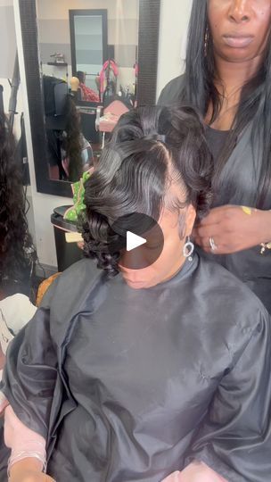 78K views · 1.6K reactions | Ponytail W/ Side Bang And signature curls💁🏾‍♀️  #highponytail #ponytail #curls #bang #phillyhairstylist #phillyhairstylists #phillyhair #phillyhairsalon #phillyhairstyles #stylesbyejay #bangs #curls #updo | Erica Jones Foster | Beyoncé · FLAMENCO Frontal Ponytail Curly Hair, Ponytail With Bangs Hairstyles For Black Women, Ponytail Hairstyles For Black Women Updo, Ponytail Hairstyles For Black Women With Bangs, Ponytail With Curly Bang, Black Hair Updo Hairstyles Classy, Side Part Updo Black Women, Updo With Bangs For Black Women, Half Up Half Down Ponytail Black Women