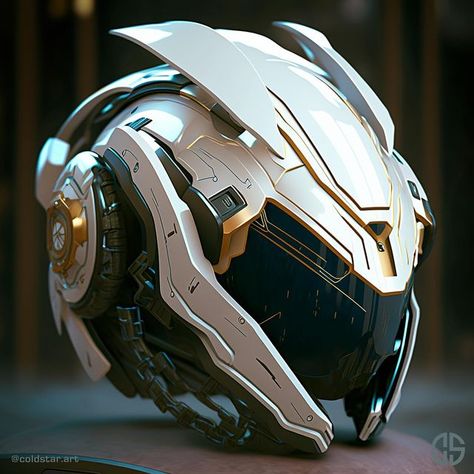 Futuristic Helmets, Cyberpunk Motorcycle, Sci-fi Helmet, White Helmet, Teknologi Futuristik, Cool Bike Helmets, Predator Helmet, Futuristic Helmet, Helmet Concept