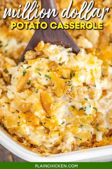 Christmas Dinner Recipe Ideas, Cottage Cheese Sour Cream, Dinner Recipe Ideas, Cheesy Potato Casserole, Easter Side Dishes, Quick Side Dishes, Chicken Healthy, Potato Recipes Side Dishes, Plain Chicken